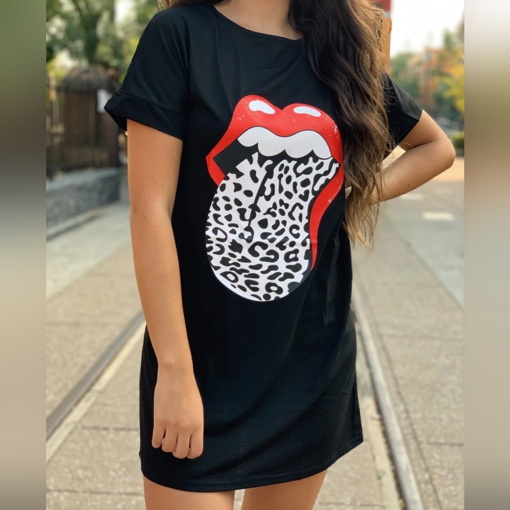 Rollingstones Inspired T shirt dress size M